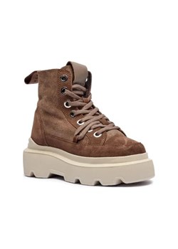 INUIKII Skórzane botki na platformie MATILDA SHEARLING ze sklepu Gomez Fashion Store w kategorii Botki - zdjęcie 175605470