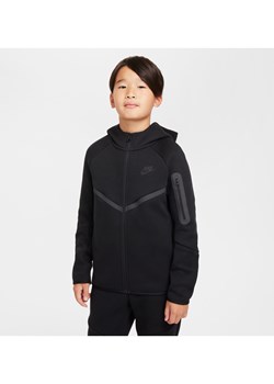 Rozpinana bluza z kapturem dla dużych dzieci Nike Sportswear Tech Fleece - Czerń ze sklepu Nike poland w kategorii Bluzy chłopięce - zdjęcie 175609450