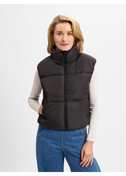 JJXX Damska pikowana kamizelka - JXSolvej Kobiety Sztuczne włókno czarny jednolity ze sklepu vangraaf w kategorii Kamizelki damskie - zdjęcie 175613274