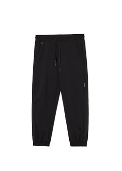 Cropp - Dresowe joggery z podwójnymi troczkami - czarny ze sklepu Cropp w kategorii Spodnie męskie - zdjęcie 175617303