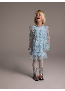 Reserved - Tiulowa sukienka w gwiazdki - jasnoniebieski ze sklepu Reserved w kategorii Sukienki dziewczęce - zdjęcie 175617481