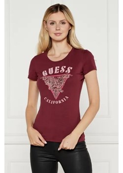 GUESS T-shirt ROSES | Slim Fit ze sklepu Gomez Fashion Store w kategorii Bluzki damskie - zdjęcie 175618041