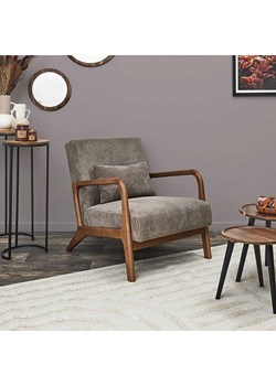 THE HOME DECO FACTORY Fotel w kolorze szarobrązoywm - 64,5 x 75 x 83,5 cm ze sklepu Limango Polska w kategorii Pufy i siedziska - zdjęcie 175619921
