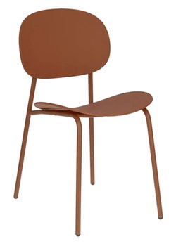 Minimalistyczne brązowe krzesło z metalowymi nogami Z2-R48 ze sklepu Edinos.pl w kategorii Dom - zdjęcie 175624334