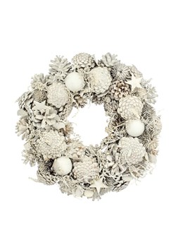 Wianek Winter Cone ⌀30cm white - id: 815-543 - marki Dekoria - 175629502 Wianek Winter Cone ⌀30cm white ze sklepu dekoria.pl w kategorii Dekoracje bożonarodzeniowe - zdjęcie 175629502