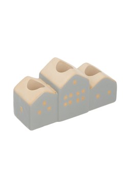 Świecznik Hauses 13x5x7cm grey ze sklepu dekoria.pl w kategorii Świeczniki - zdjęcie 175629700