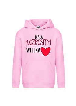 Bluza dla dziewczynki z kapturem mała wzrostem wielka sercem ze sklepu Time For Fashion w kategorii Bluzy dziewczęce - zdjęcie 175633941