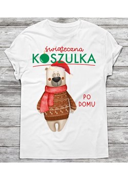 świąteczna męska koszulka biała ze sklepu Time For Fashion w kategorii T-shirty męskie - zdjęcie 175635442