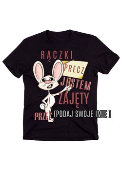 KOSZULKA DLA CHŁOPAKA RĄCZKI PRECZ EJSTEM JUŻ ZAJĘTY PRZEZ ze sklepu Time For Fashion w kategorii T-shirty męskie - zdjęcie 175635564