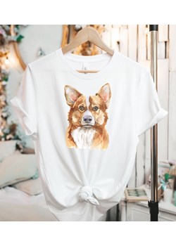 Koszulka damska z corgi psem ze sklepu Time For Fashion w kategorii Bluzki damskie - zdjęcie 175635764