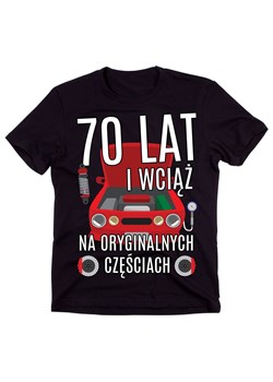 męska koszulka na 70 urodziny - i wciąż na oryginalnych częściach ze sklepu Time For Fashion w kategorii T-shirty męskie - zdjęcie 175635951