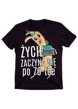 KOSZULKA MĘSKA NA 70 życie zaczyna się po 70 ze sklepu Time For Fashion w kategorii T-shirty męskie - zdjęcie 175635980