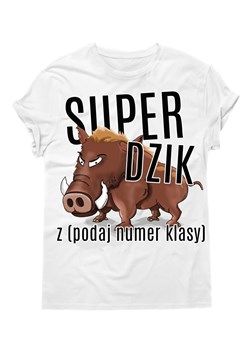 Koszulka męska na klasowy dzień chłopaka SUPER DZIK ze sklepu Time For Fashion w kategorii T-shirty męskie - zdjęcie 175636152