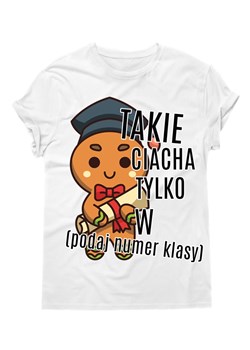 Koszulka męska na klasowy dzień chłopaka TAKIE CIACHA TYLKO W PODAJ NUMER KLASY ze sklepu Time For Fashion w kategorii T-shirty męskie - zdjęcie 175636153