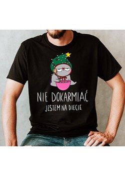 świąteczna koszulka na święta prezent nie dokarmiać jestem na diecie ze sklepu Time For Fashion w kategorii T-shirty męskie - zdjęcie 175636494