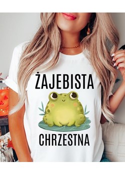 koszulka dla chrzestnej żajebista chrzestna ze sklepu Time For Fashion w kategorii Bluzki damskie - zdjęcie 175636571