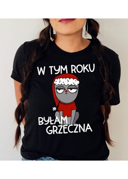 damska koszulka na mikołajki w tym roku byłam grzeczna ze sklepu Time For Fashion w kategorii Bluzki damskie - zdjęcie 175636713