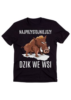 KOSZULKA NAJPRZYSTOJNIEJSZY WE WSI Z DZIKIEM ze sklepu Time For Fashion w kategorii T-shirty męskie - zdjęcie 175636922