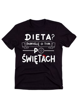 KOSZULKA Z MOTYWEM DIATE DOPIERO PO ŚWIĘTACH ze sklepu Time For Fashion w kategorii T-shirty męskie - zdjęcie 175636924