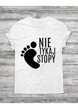 Koszulka męska "NIE TYKAJ STOPY ze sklepu Time For Fashion w kategorii T-shirty męskie - zdjęcie 175636942