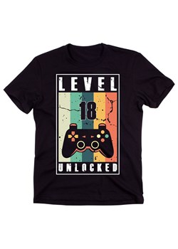 koszulka na 18 urodziny dla chłopaka level 18 unlocked ze sklepu Time For Fashion w kategorii T-shirty męskie - zdjęcie 175637564