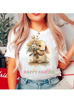 damska koszulka z zajączkiem na wielkanoc happyeaster6 ze sklepu Time For Fashion w kategorii Bluzki damskie - zdjęcie 175637600