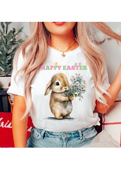 damska koszulka z zajączkiem na wielkanoc happyeaster7 ze sklepu Time For Fashion w kategorii Bluzki damskie - zdjęcie 175637601