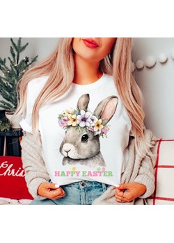 damska koszulka z zajączkiem na wielkanoc happyeaster8 ze sklepu Time For Fashion w kategorii Bluzki damskie - zdjęcie 175637602