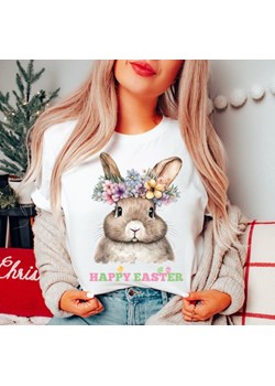 damska koszulka z zajączkiem na wielkanoc happyeaster9 ze sklepu Time For Fashion w kategorii Bluzki damskie - zdjęcie 175637603