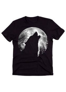 Koszulka męska z wilkiem na księżycu ze sklepu Time For Fashion w kategorii T-shirty męskie - zdjęcie 175637941