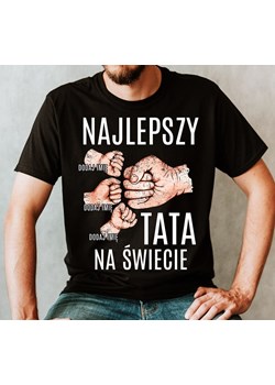 Koszulka najlepszy tata na świecie z imionami 3 dzieci ze sklepu Time For Fashion w kategorii T-shirty męskie - zdjęcie 175638191