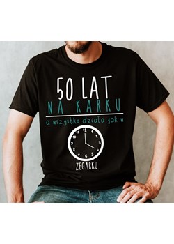 śmieszna koszulka na 50 urodziny 50 lat na karku ze sklepu Time For Fashion w kategorii T-shirty męskie - zdjęcie 175638233