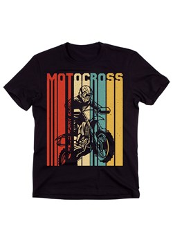 męska czarna koszulka z motocrosem koszulka z motorem ze sklepu Time For Fashion w kategorii T-shirty męskie - zdjęcie 175638413