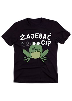 męska czarna koszulka z żabą żajebać ci ze sklepu Time For Fashion w kategorii T-shirty męskie - zdjęcie 175638420