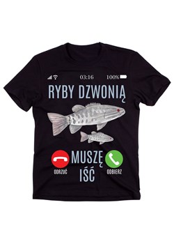 KOSZULKA WĘDKARSKA DLA WĘDKARZA NA RYBY ze sklepu Time For Fashion w kategorii T-shirty męskie - zdjęcie 175638442