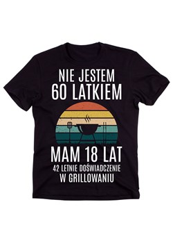 Koszulka NA 60 urodziny Z GRILLEM ze sklepu Time For Fashion w kategorii T-shirty męskie - zdjęcie 175638533