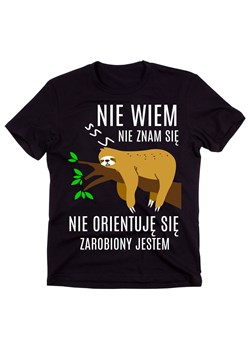 ŚMIESZNA MĘSKA KOSZULKA NIE WIEM NIE ZNAM SIĘ ze sklepu Time For Fashion w kategorii T-shirty męskie - zdjęcie 175638910