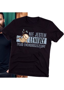 Koszulka NIE JESTEM LENIWY TYLKO ENERGOOSZCZĘDNY ze sklepu Time For Fashion w kategorii T-shirty męskie - zdjęcie 175639091