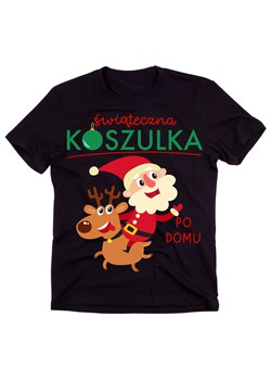 Męska koszulka z mikołajem na reniferze mikolajki32 ze sklepu Time For Fashion w kategorii T-shirty męskie - zdjęcie 175639574