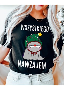 świąteczna koszulka damska WSZYSTKIEGO NAWZAJEM ze sklepu Time For Fashion w kategorii Bluzki damskie - zdjęcie 175639602