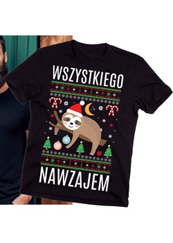 Męska koszulka pod choinkę wszystkiego nawzajem Z LENIWCEM ze sklepu Time For Fashion w kategorii T-shirty męskie - zdjęcie 175639604