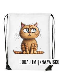 Worek na buty z imieniem do przedszkola szkoły żłobka KOT2 ze sklepu Time For Fashion w kategorii Plecaki dla dzieci - zdjęcie 175639644