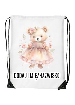 Worek na buty z imieniem do przedszkola szkoły żłobka MISIEK25 ze sklepu Time For Fashion w kategorii Plecaki dla dzieci - zdjęcie 175639664