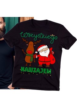 Męska koszulka z życzeniami na święta wszystkiego nawzajem ze sklepu Time For Fashion w kategorii T-shirty męskie - zdjęcie 175639730