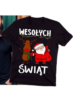 Męska koszulka z życzeniami na święta wesołych świąt mikolajki61 ze sklepu Time For Fashion w kategorii T-shirty męskie - zdjęcie 175639733