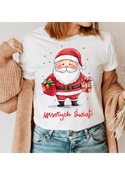 damska koszulka z mikołajem - santa103 ze sklepu Time For Fashion w kategorii Bluzki damskie - zdjęcie 175639793