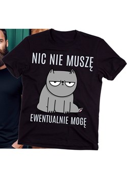 Męska koszulka NIC NIE MUSZĘ Z Z KOTEM ze sklepu Time For Fashion w kategorii T-shirty męskie - zdjęcie 175639834