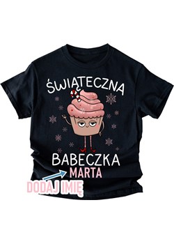 damska świąteczna babeczka Z IMIENIEM - KOSZULKA ze sklepu Time For Fashion w kategorii Bluzki damskie - zdjęcie 175639844