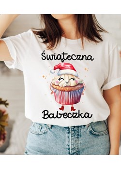 damska koszulka świąteczna babeczka ze sklepu Time For Fashion w kategorii Bluzki damskie - zdjęcie 175639851