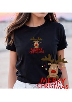 damska koszulka na święta - MERRY CHRISTMAS ze sklepu Time For Fashion w kategorii Bluzki damskie - zdjęcie 175640333